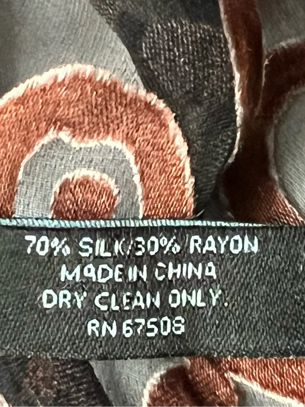 Cynthia Rowley Devore’ metallic copper pebble Sheer, black burnout Scarf